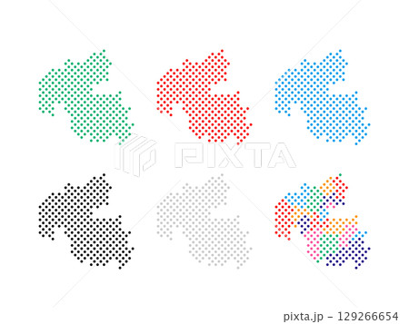 ドット絵の地図＿大分県＿丸ドット-04 129266654