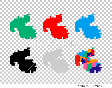 Pixel art map _ Osaka Prefecture _ Square dot-03 129266658