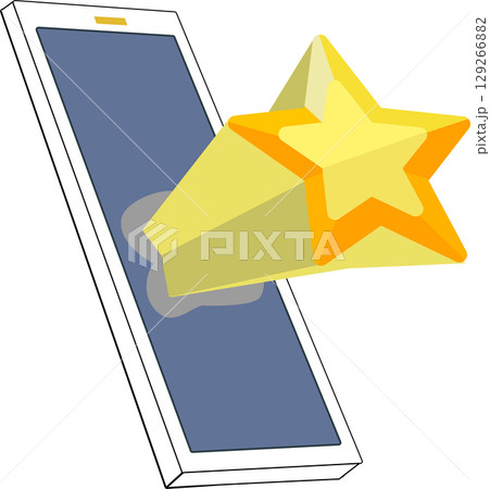 Star Emerging from Smartphone Screen 129266882