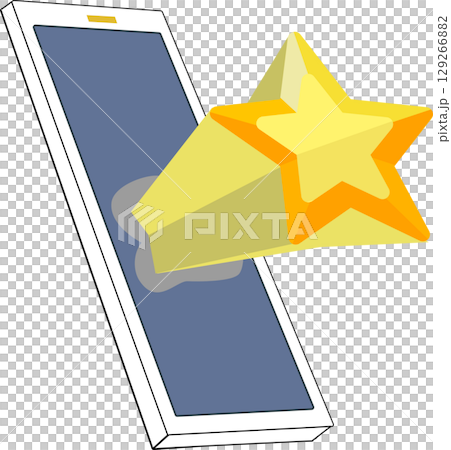 Star Emerging from Smartphone Screen 129266882