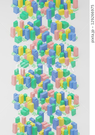 カラフルな街並み(全面たて長) カラフルな街並み(全面たて長) 129266975