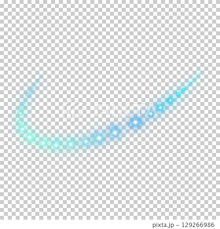 透明背景上的藍色發光筆觸 129266986