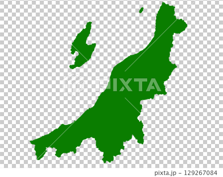 Map of Niigata Prefecture (Green) 129267084