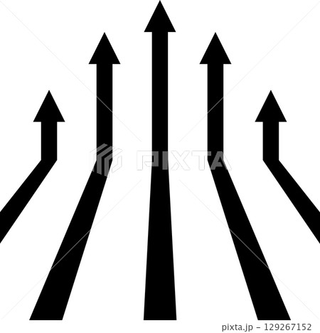 透明背景の黒い矢印アイコン 透明背景の黒い矢印アイコン 129267152
