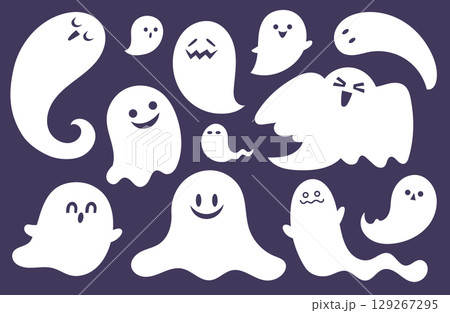 かわいいおばけのイラストセット 129267295