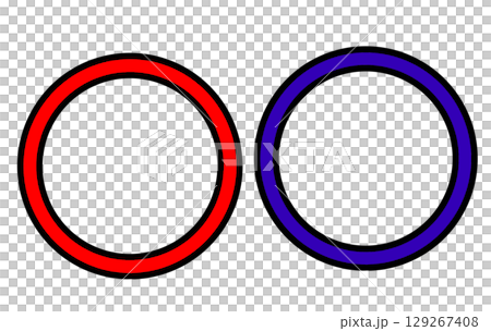 圓形，紅色，藍色，簡單 129267408