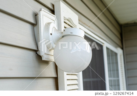 Classic White Outdoor Wall Light Fixture Classic White Outdoor Wall Light Fixture 129267414