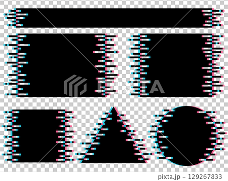 Glitch ornament frame set Glitch ornament frame set 129267833
