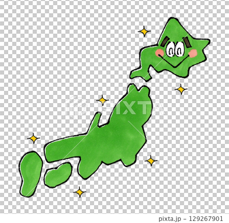 日本列島のキャラクター 129267901