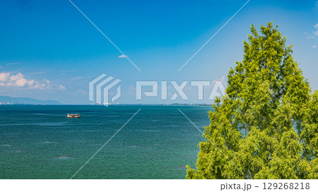 琵琶湖なぎさ公園からの景観 滋賀県大津市 琵琶湖なぎさ公園からの景観 滋賀県大津市 129268218