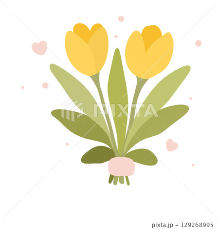 colorful vector illustration of flowers bouquet 129268995