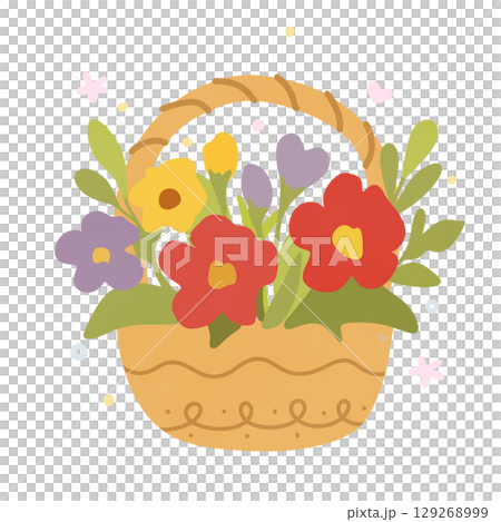 colorful vector illustration of flowers bouquet 129268999