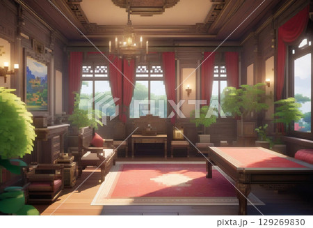 ピクセルアート風の風景 129269830