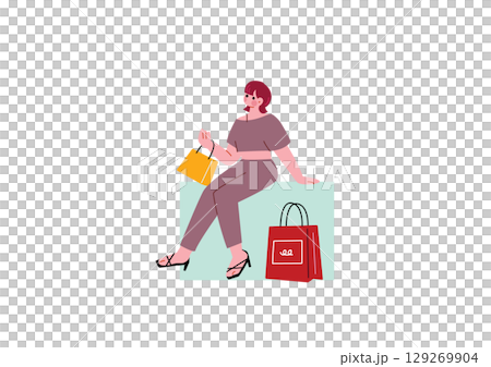Women who enjoy shopping Women who enjoy shopping 129269904