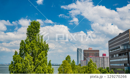 びわ湖なぎさ公園 マンションと高層ホテル 滋賀県大津市 びわ湖なぎさ公園 マンションと高層ホテル 滋賀県大津市 129270266