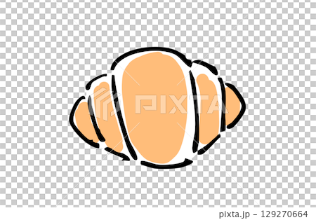 Hand-drawn color illustration butter roll Hand-drawn color illustration butter roll 129270664
