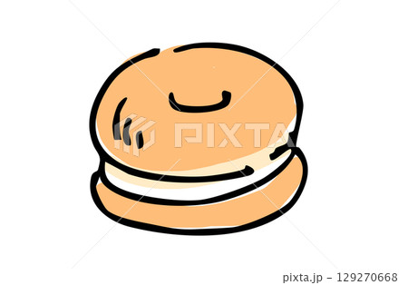 手書きカラーイラスト ベーグル 手書きカラーイラスト ベーグル 129270668