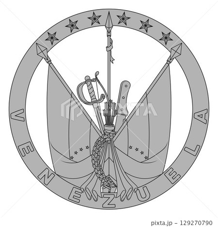 Logo with flag of the republic of Venezuela Logo with flag of the republic of Venezuela 129270790