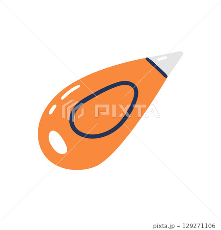 Orange correction tape vector Illustration. Hand drawn vector illustration. Orange correction tape vector Illustration. Hand drawn vector illustration. 129271106