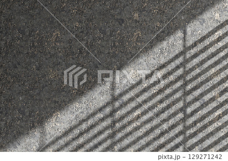 Shadow Texture on Concrete Wall with Sunlight. Minimal Abstract Background. 3d rendering. Shadow Texture on Concrete Wall with Sunlight. Minimal Abstract Background. 3d rendering. 129271242
