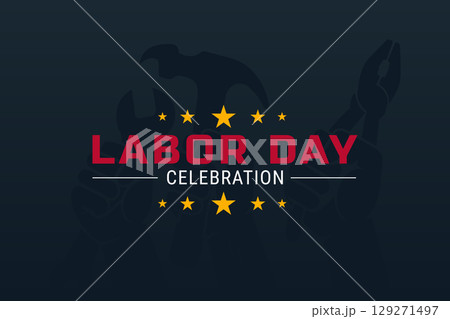 labor tools and stars celebration banner labor tools and stars celebration banner 129271497