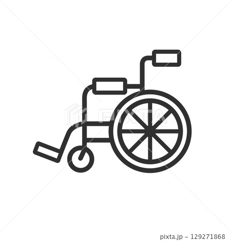 車椅子のアイコンイラスト 129271868