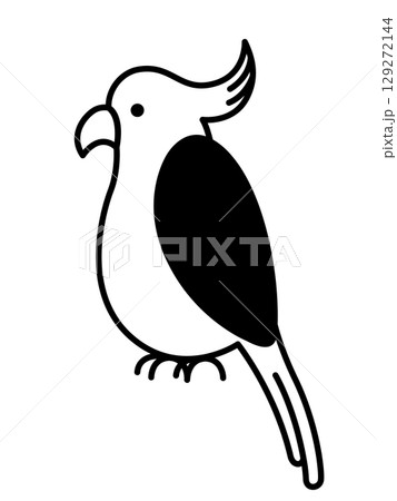 シンプルなインコのアイコン シンプルなインコのアイコン 129272144