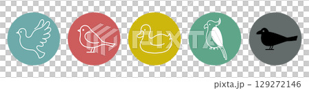 Various bird icon set Various bird icon set 129272146
