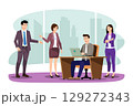 Office worker character set in modern style Office worker character set in modern style 129272343