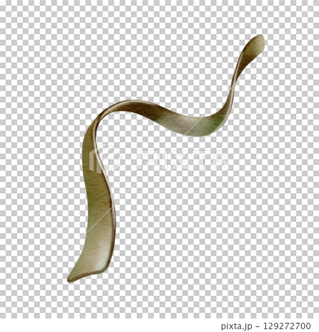 Green silk ribbon in vintage style as a symbol of ecology,mental health awareness and spiritual growth for eco-packing, therapy branding.Hand drawn watercolor illustration isolated on white Green silk ribbon in vintage style as a symbol of ecology,mental health awareness and spiritual growth for eco-packing, therapy branding.Hand drawn watercolor illustration isolated on white 129272700