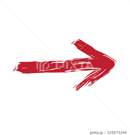 simple red arrow brush stroke isolated vector illustration simple red arrow brush stroke isolated vector illustration 129273244