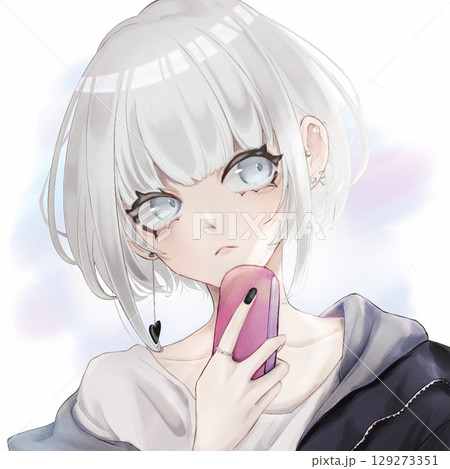 銀髪の女の子 129273351