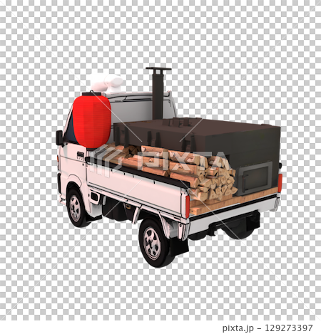 一輛流動輕型卡車出售烤地瓜,這是日本秋冬季的美食。 一輛流動輕型卡車出售烤地瓜,這是日本秋冬季的美食。 129273397