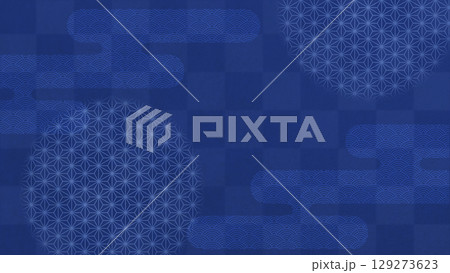 和柄をあしらった和風背景デザイン 129273623