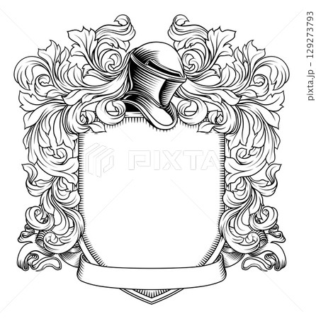 Coat of Arms Crest Knight Medieval Shield Heraldic 129273793
