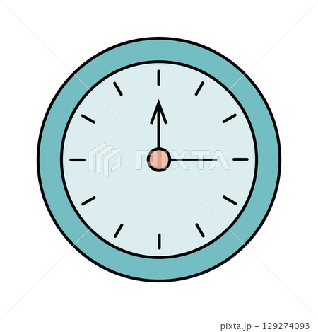 Simple illustration of a clock showing 10:10, ideal for concepts related to time management and scheduling. 129274093