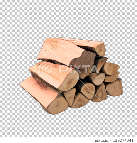 用於露營或冬季壁爐的切碎木柴 129274341