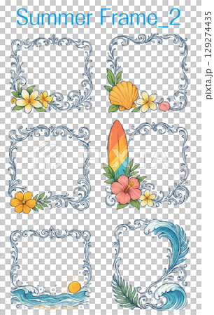 Beautiful summer and resort themed frames 129274435