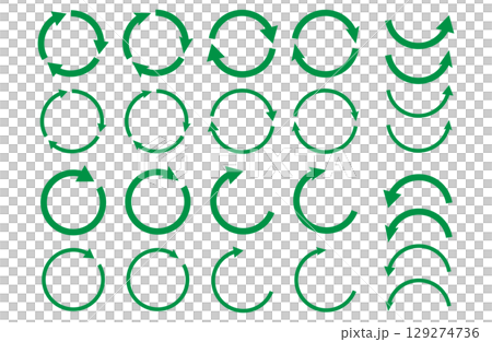 Recycle and ecology arrows vector illustration set 129274736