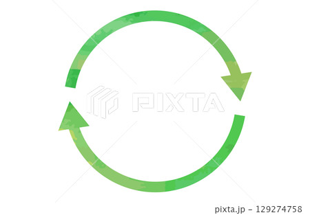 水彩エコロジーフレームベクターイラスト 129274758