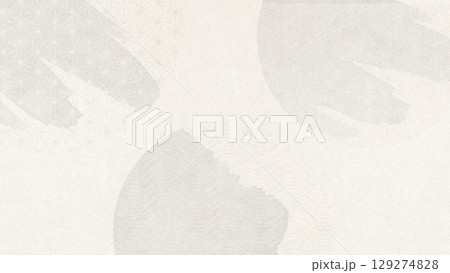 和柄 円 水彩 抽象的なイラスト 和柄 円 水彩 抽象的なイラスト 129274828