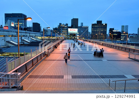 上野駅パンダ橋夕景 上野駅パンダ橋夕景 129274991