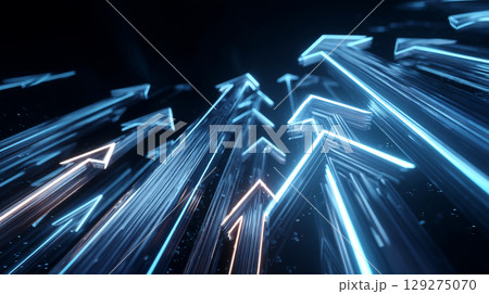 矢印が上昇する成長ビジネスイメージ 129275070