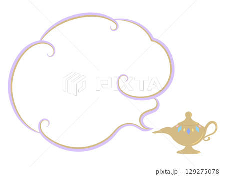 魔法のランプのイラスト 129275078