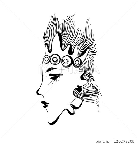 Abstract portrait 129275209