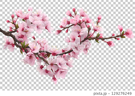 Cherry blossom heart shape. AI-generated item Cherry blossom heart shape. AI-generated item 129276249