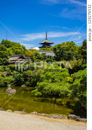 【京都風景】仁和寺 池泉越しの五重塔と気品ある庭 【京都風景】仁和寺 池泉越しの五重塔と気品ある庭 129276532