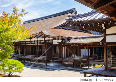 【京都風景】仁和寺　池泉越しの五重塔と気品ある庭 129276993