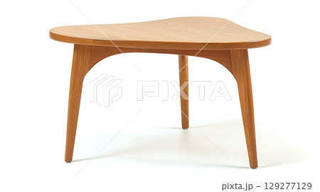 Wooden table with a triangular shape 129277129