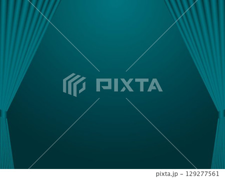 カーテン、m16青緑、開B 129277561